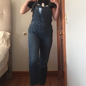 Free People Denim Overalls